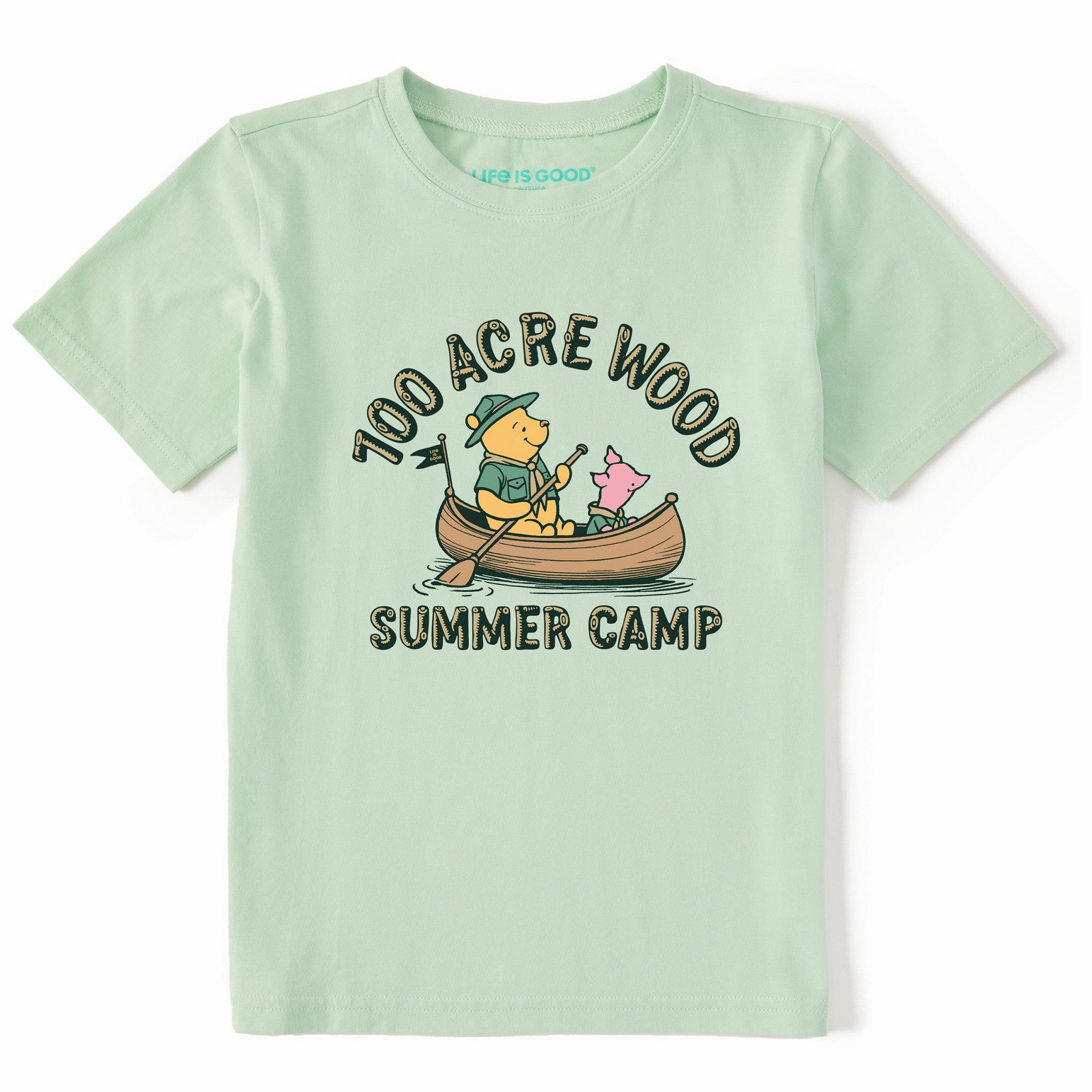 Layering Fashion Tagless Neckline Kids 100 Acre Wood Summer Camp Short Sleeve Crusher Tee