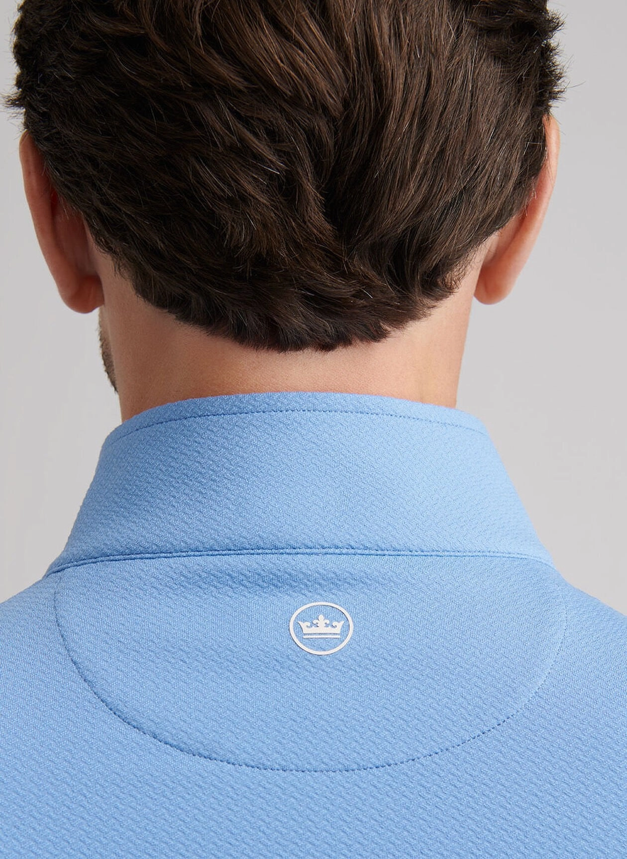 Peter Millar Perth Cross-Hatch Performance Quarter-Zip Everyday Layers Fleece Inside