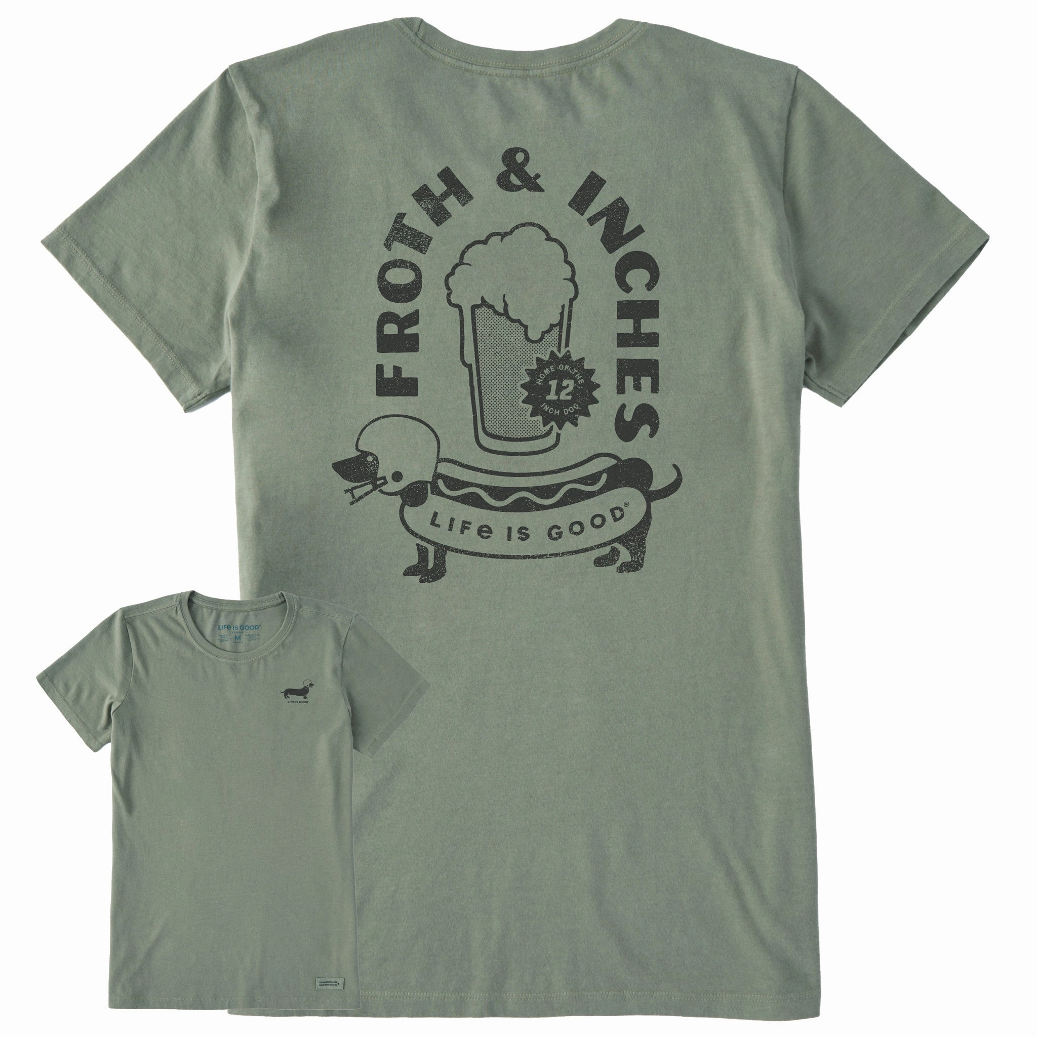 Weekend Comfort Wear Women's Froth and Inches Short Sleeve Crusher Tee