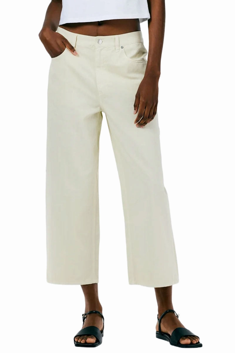 Garment Dyed Summer Twill Cropped Sam Jean Distressed Details