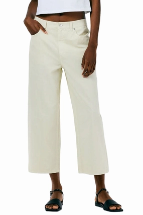 Garment Dyed Summer Twill Cropped Sam Jean Distressed Details