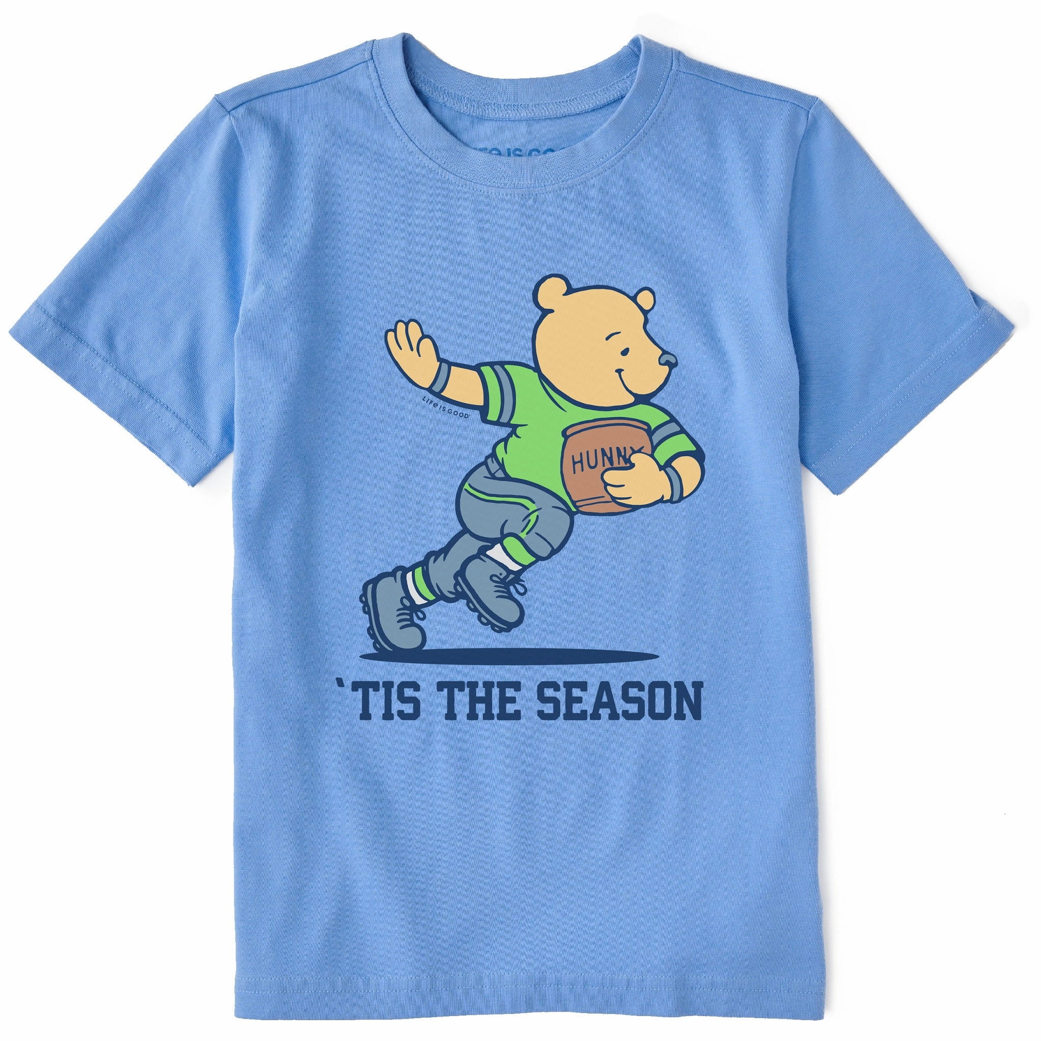 Minimal Fashion Kids Tis the Season Pooh Short Sleeve Crusher Tee