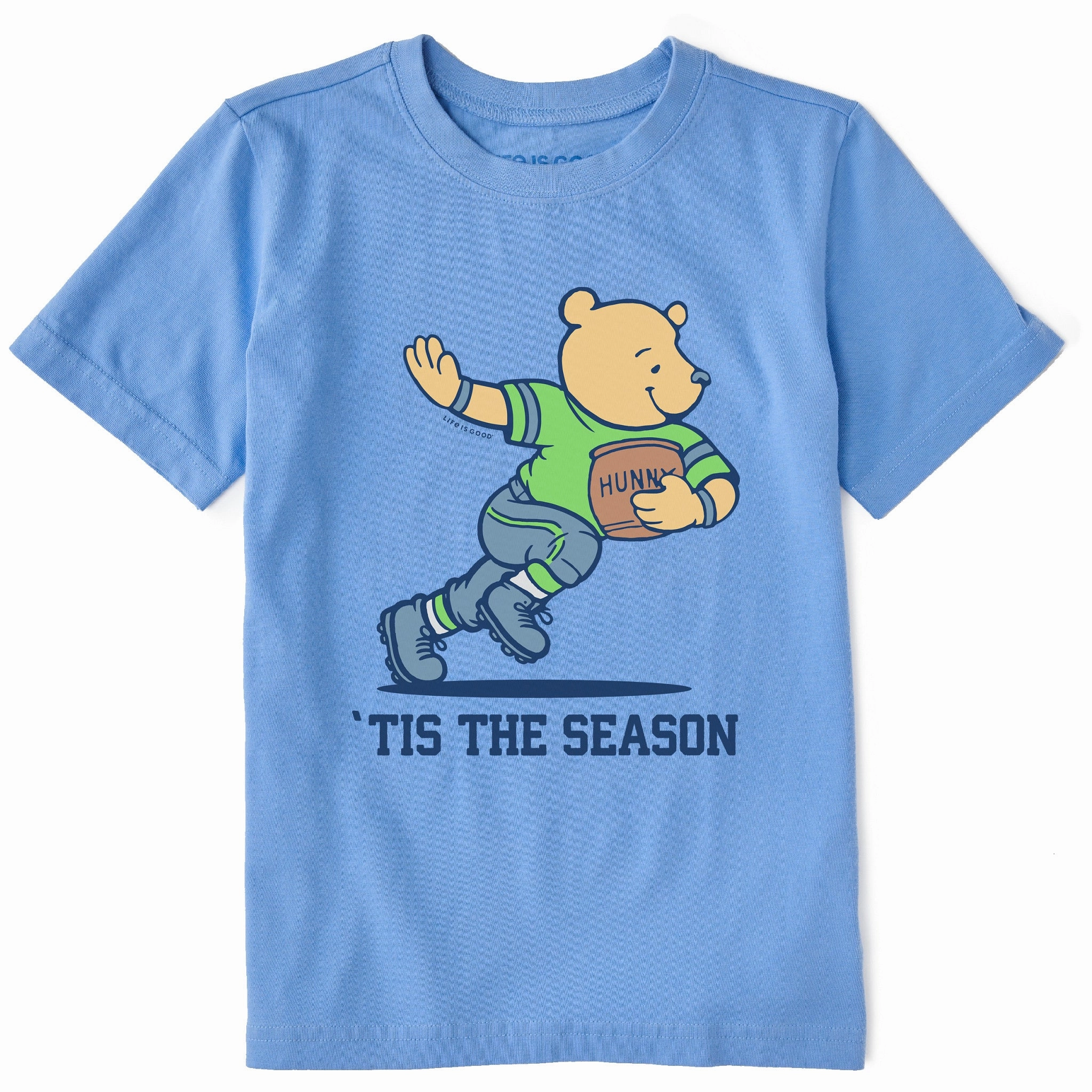 Chilly Comfort Kids Tis the Season Pooh Short Sleeve Crusher Tee