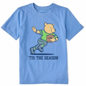 Kids Tis the Season Pooh Short Sleeve Crusher Tee MultiPly Fabric StretchReinforcedArmholes