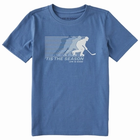 Kids Tis the Season Hockey Short Sleeve Crusher Tee Classic Outfit Style