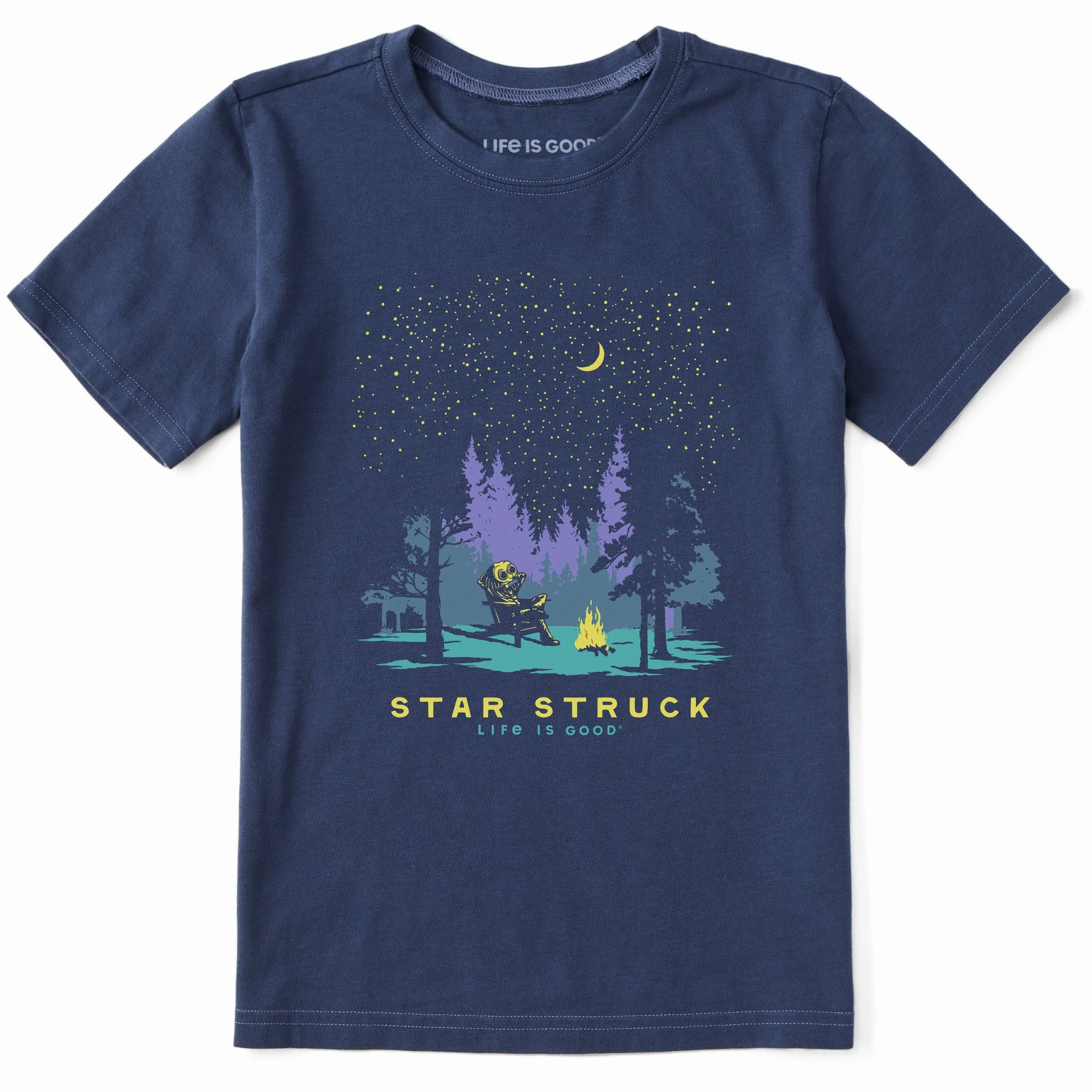 Men's Hypoallergenic Textile Kids Star Struck Alien Short Sleeve Crusher Tee