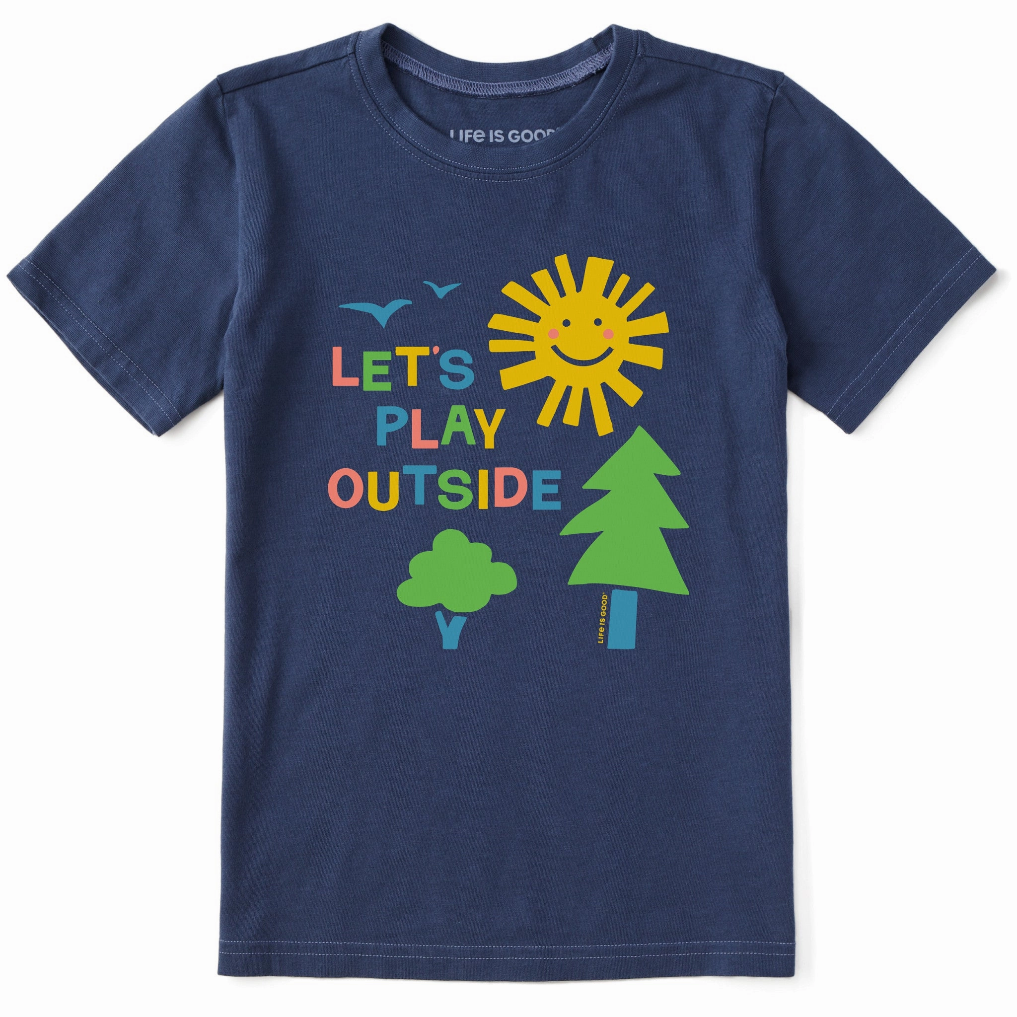 Kids Let's Play Outside Short Sleeve Crusher Tee Chill Vibe