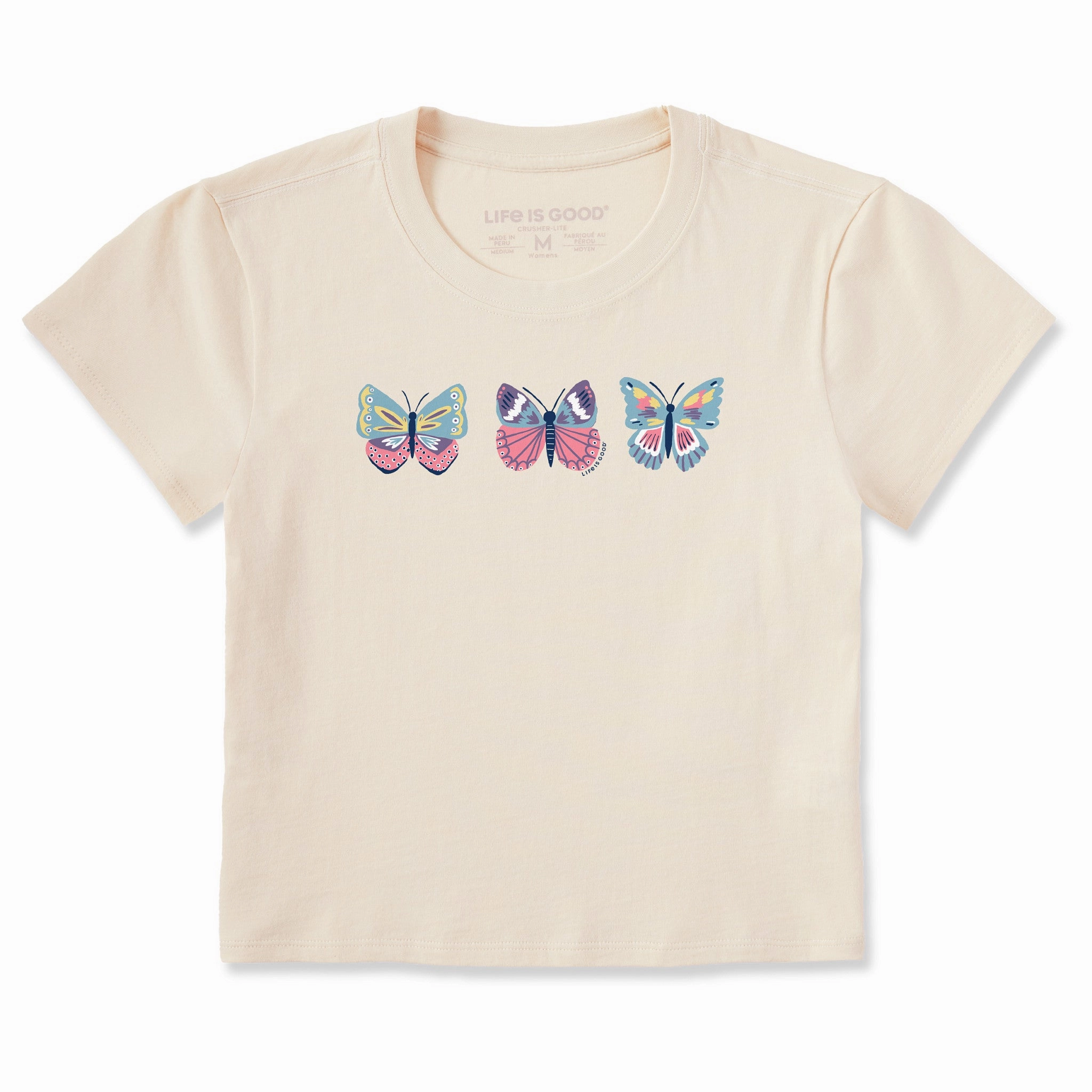 Day-to-Day Comfort Women's Butterfly Lineup Crusher-LITE Shrunken Tee