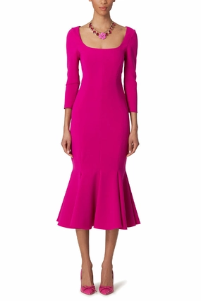 Fresh Form Soft Glide Fluid Crepe Trumpet Dress