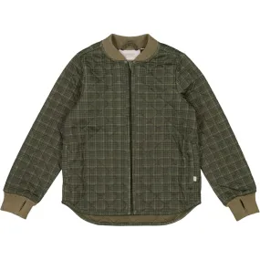 Anti Pilling Surface Treatment water proof Thermo Jacket Loui - olive check