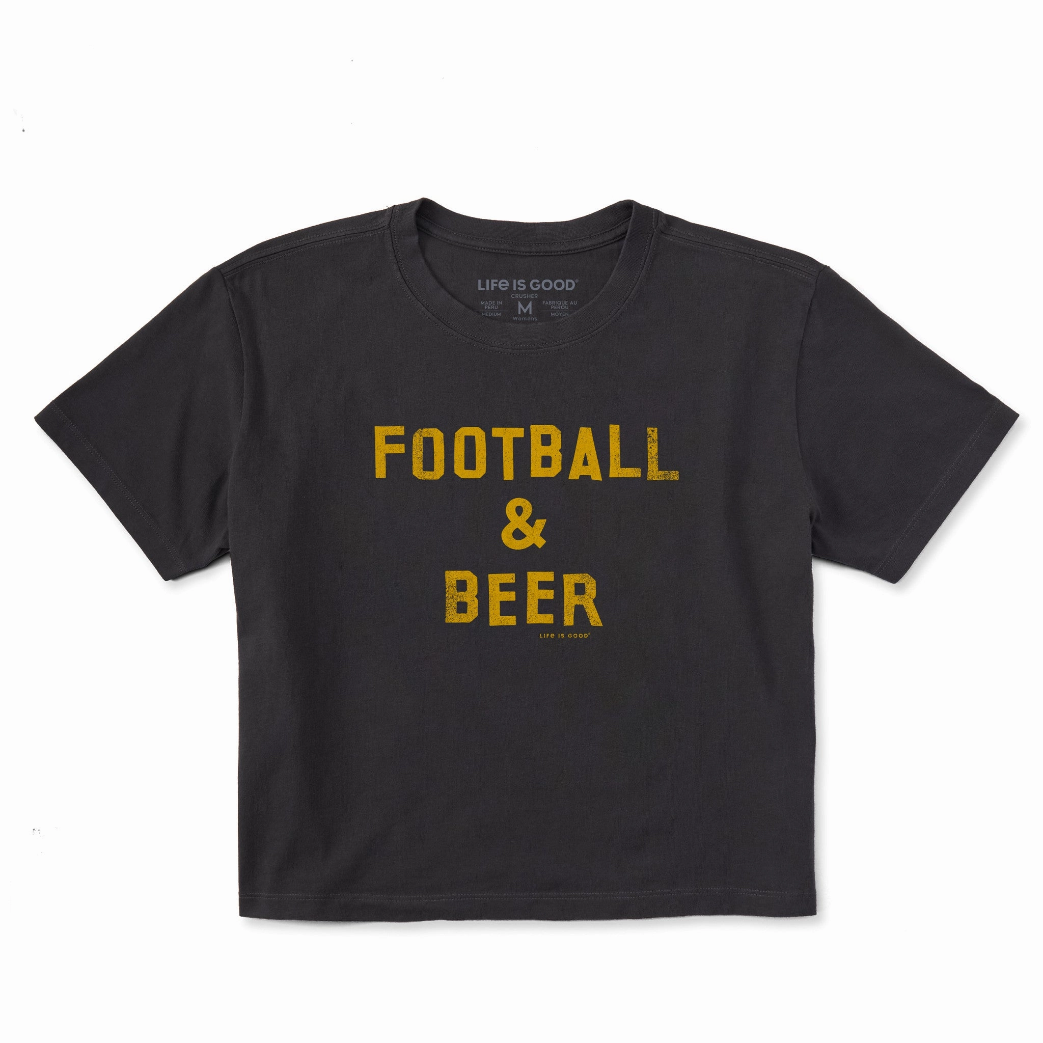 Versatile Top Women's Football Beer Short Sleeve Crusher Boxy Tee