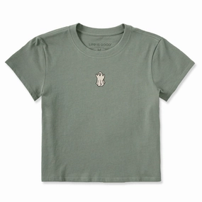 Women's Lil Ghost Crusher-LITE Shrunken Tee Comfy Layering Relaxed Flex