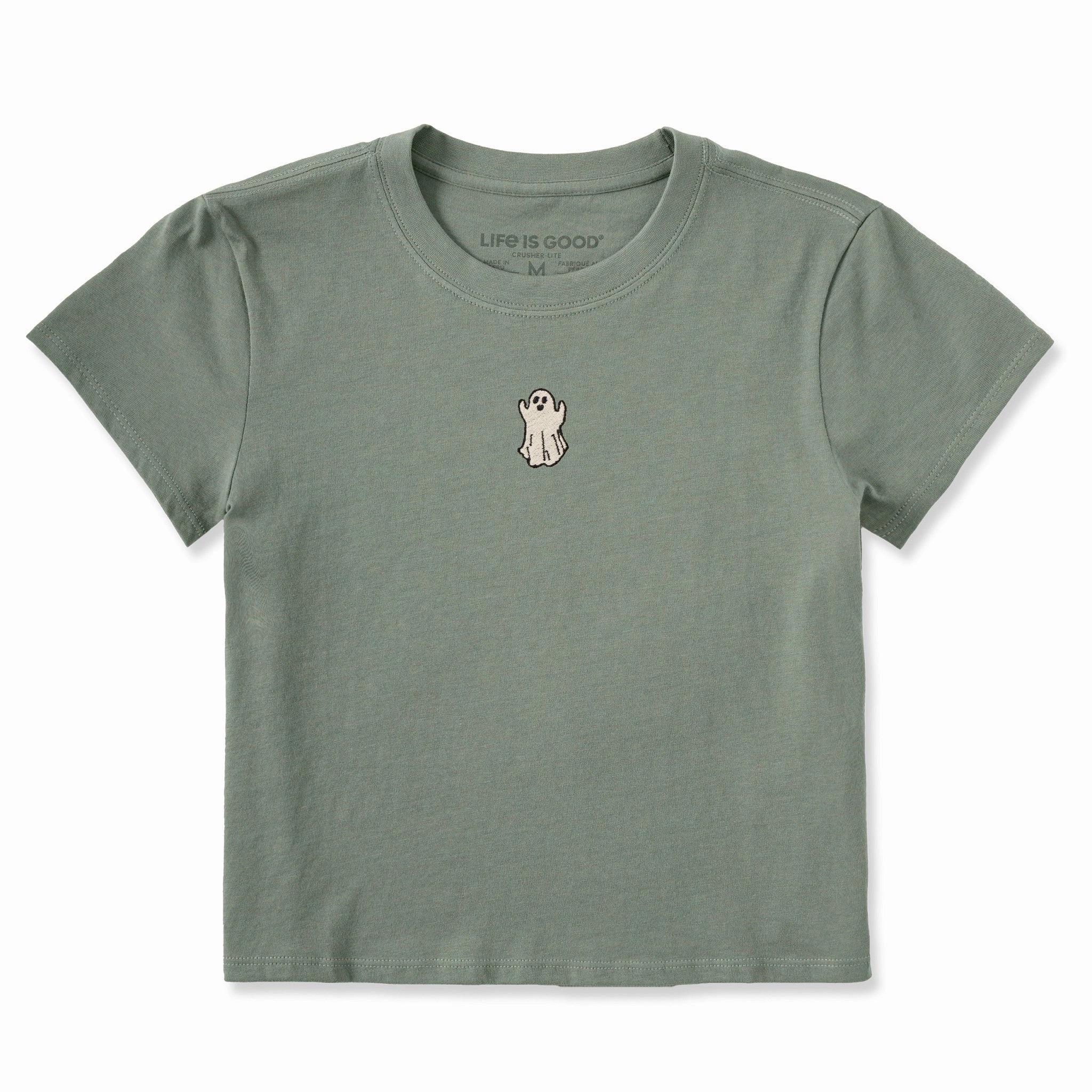 Women's Lil Ghost Crusher-LITE Shrunken Tee Comfy Layering Relaxed Flex