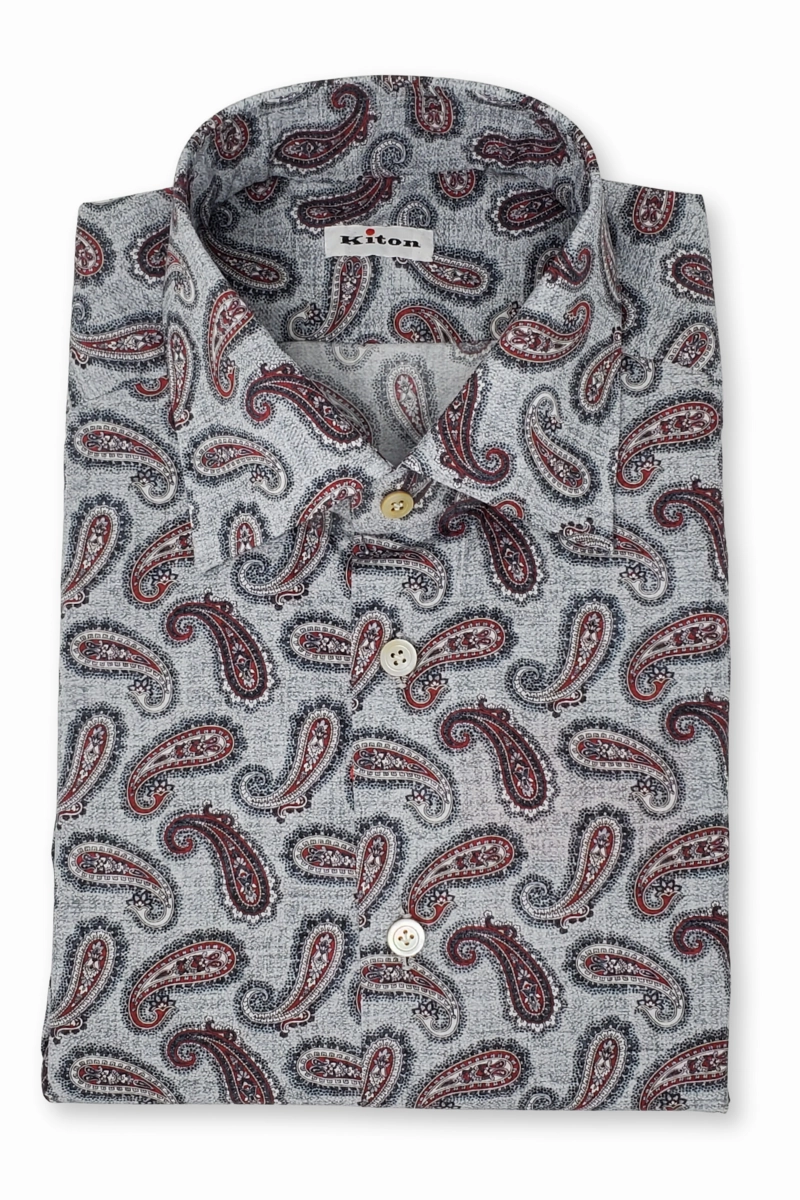 appropriate for weekdays product business casual suitability Grey Paisley Shirt