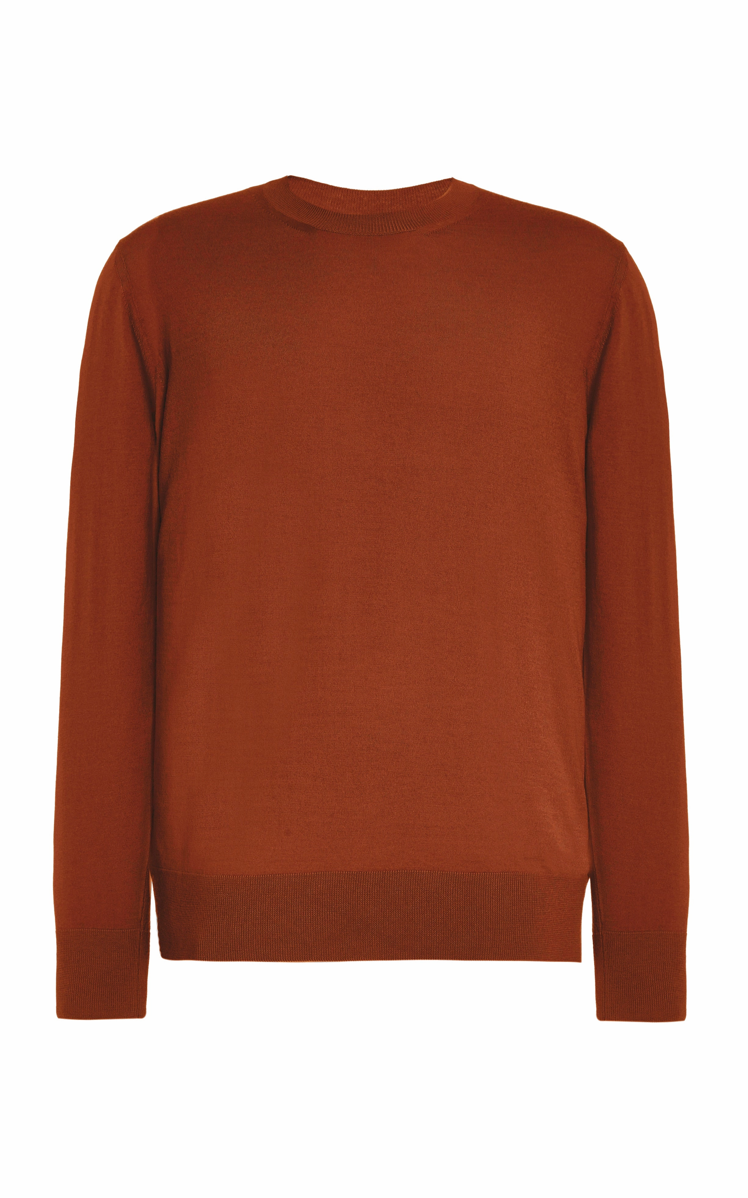 Hand Linked Seams Palco Knit Crewneck in Copper Merino Wool