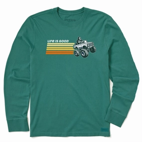 Kids Bigfoot Driving Bigfoot Long Sleeve Crusher Tee Eco Friendly Production