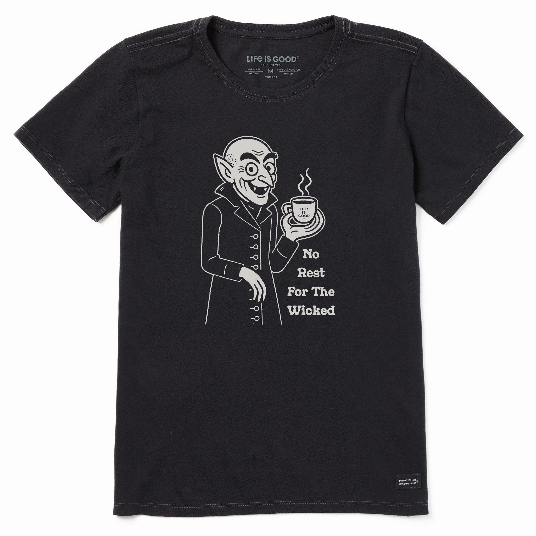 Women's No Rest for the Wicked Short Sleeve Crusher Tee spandex blend SustainableManufacturing