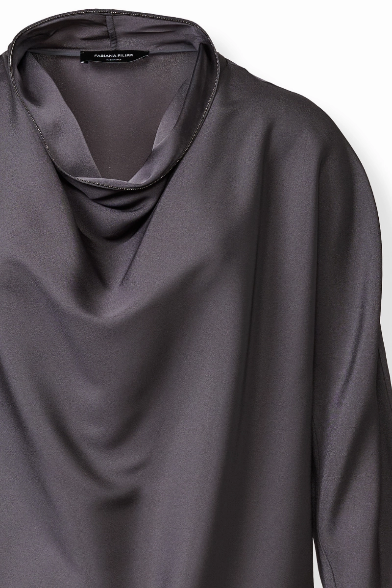 Enver Satin Blouse Bold Prints Trendy Vibes