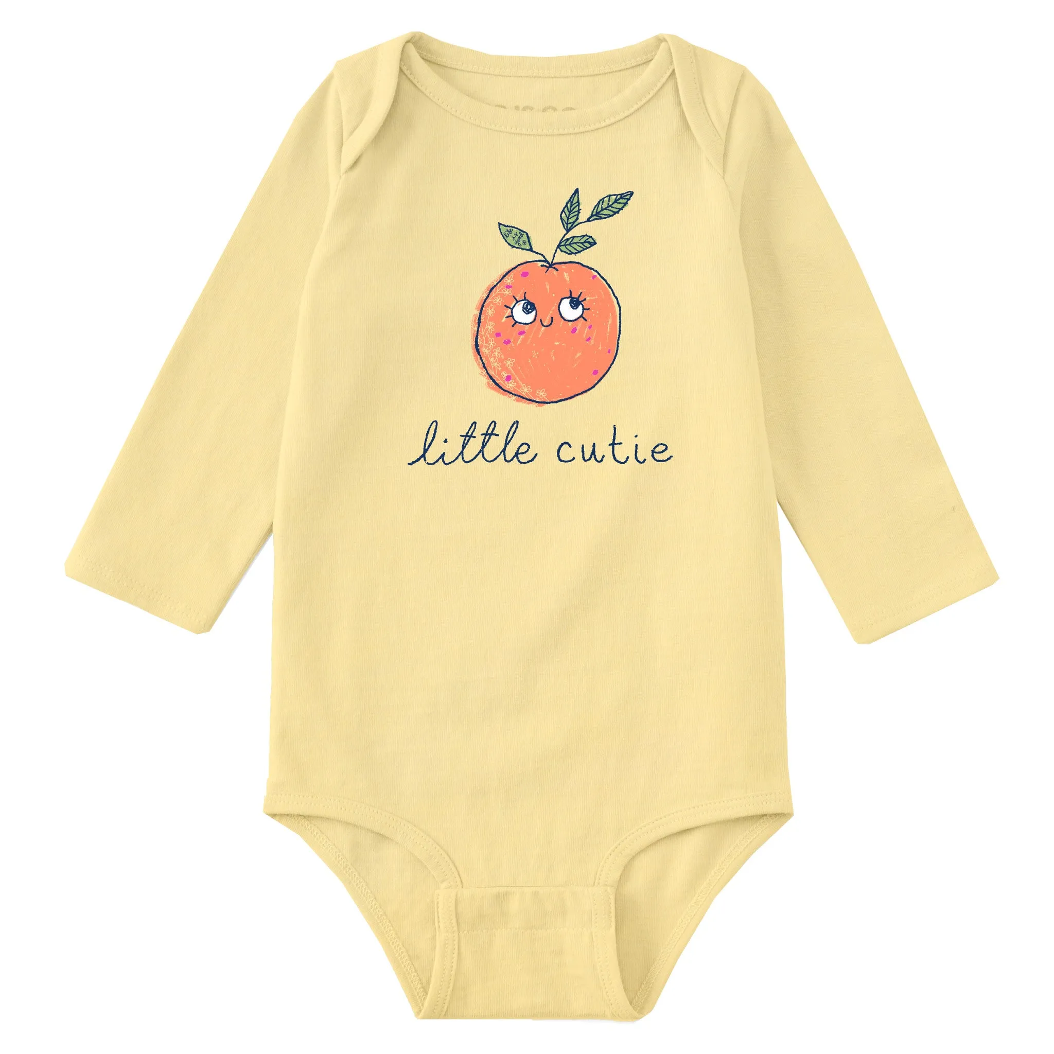 petite size Baby Little Cutie Long Sleeve Crusher Baby Bodysuit