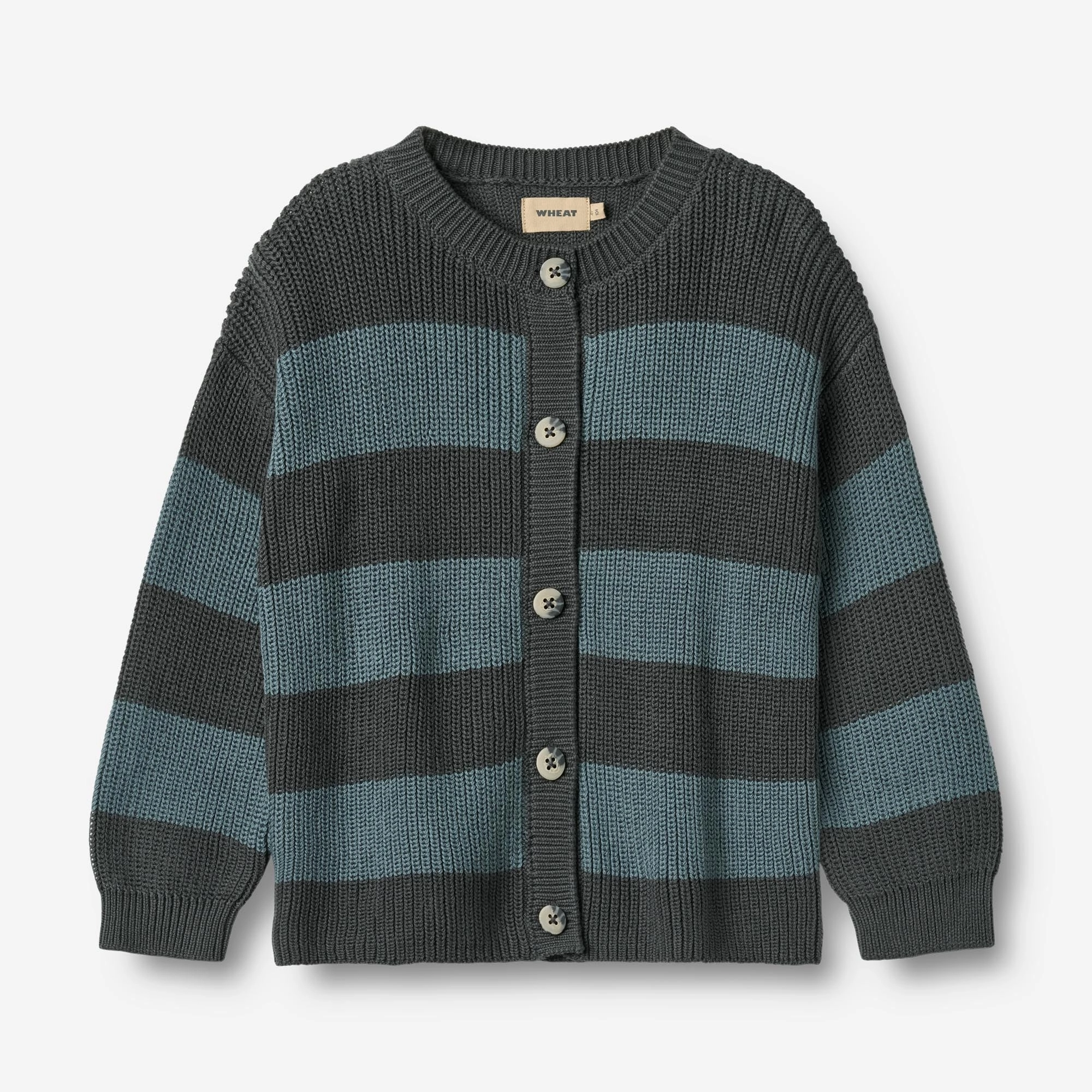 Breathable mesh Yearlong Favorite Knit Cardigan Noor - stormy weather stripe