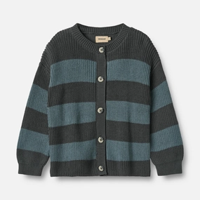 Breathable mesh Yearlong Favorite Knit Cardigan Noor - stormy weather stripe
