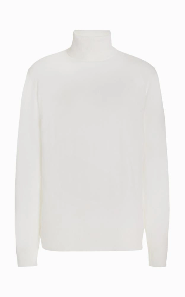 UVProtective Layer Jermaine Knit Turtleneck in Ivory Merino Wool