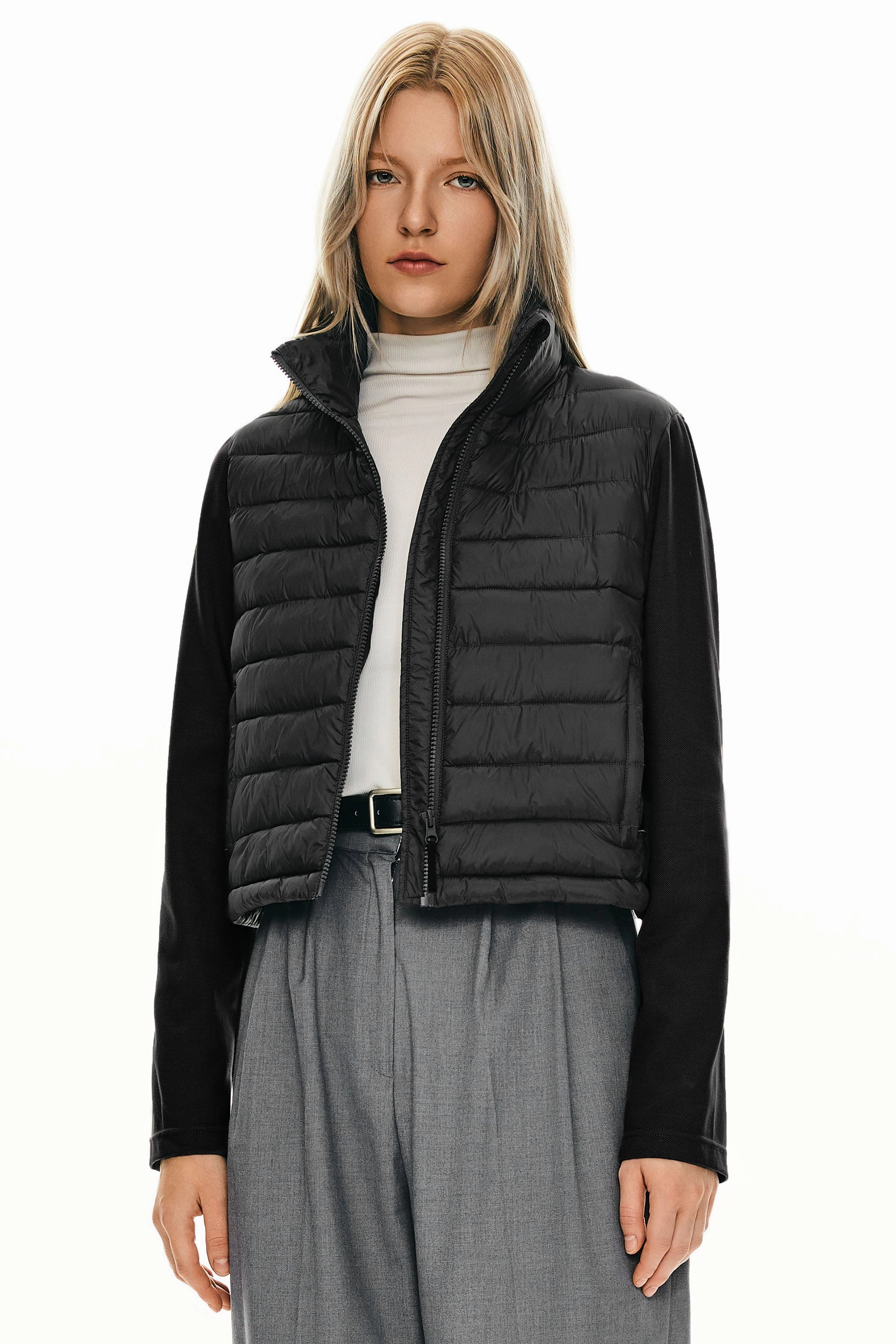 Lightweight Jacket Quilted Puffer Hybrid Breathable Daily Layer Rain Guard