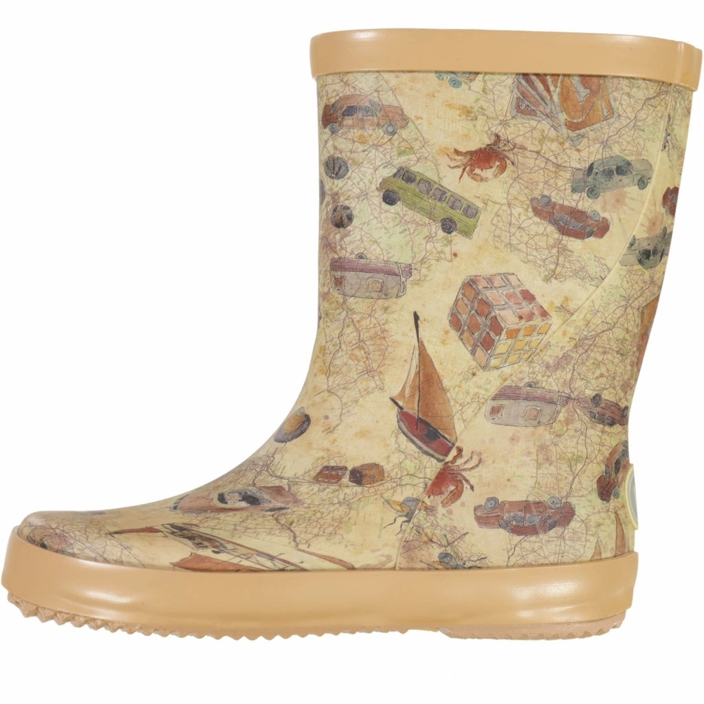Durable Comfort Rubber Boot Alpha print - holiday map