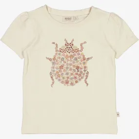 Thermal Regulation Fabric T-Shirt Ladybug Flower - chalk