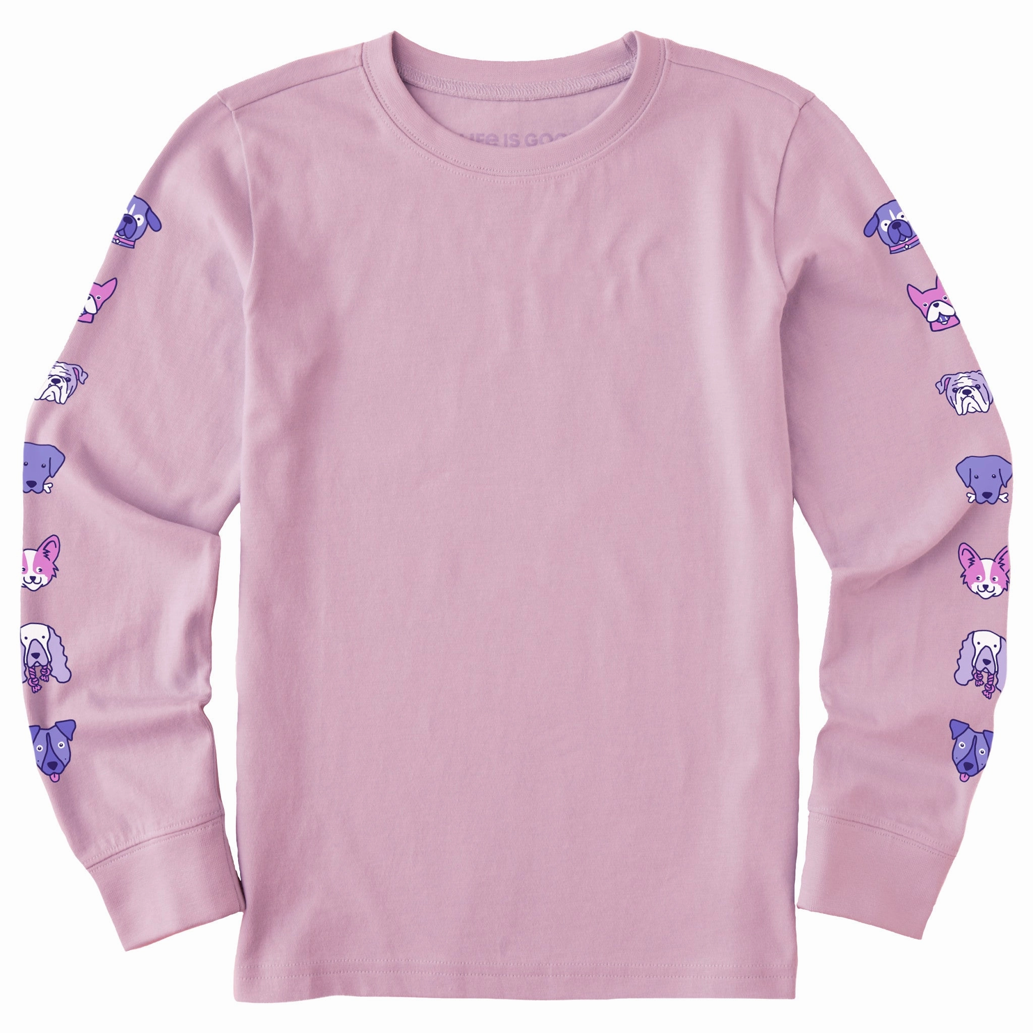Travel Ready Kids Pups Party Long Sleeve Crusher Tee
