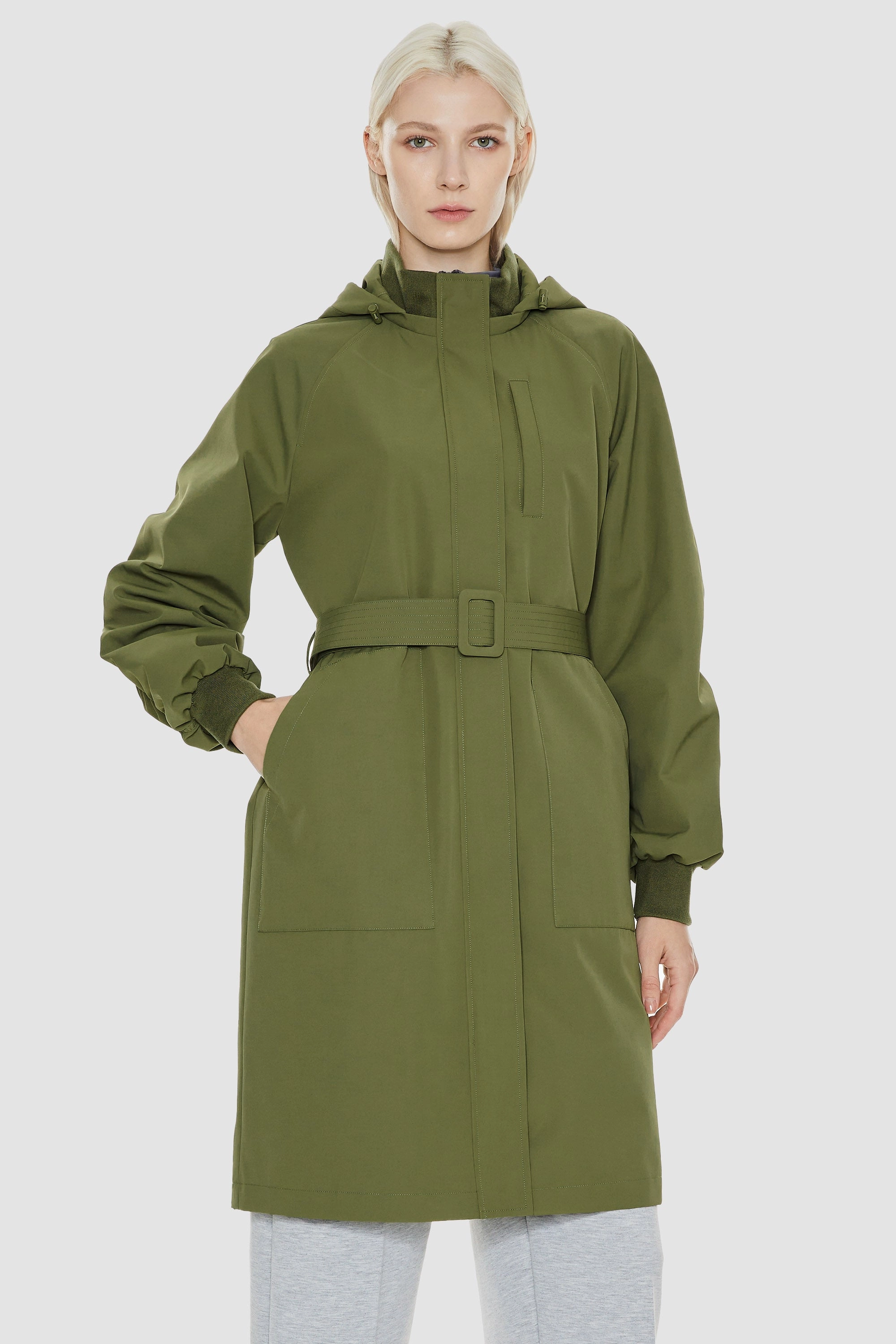 Hooded Belted Trench Warm