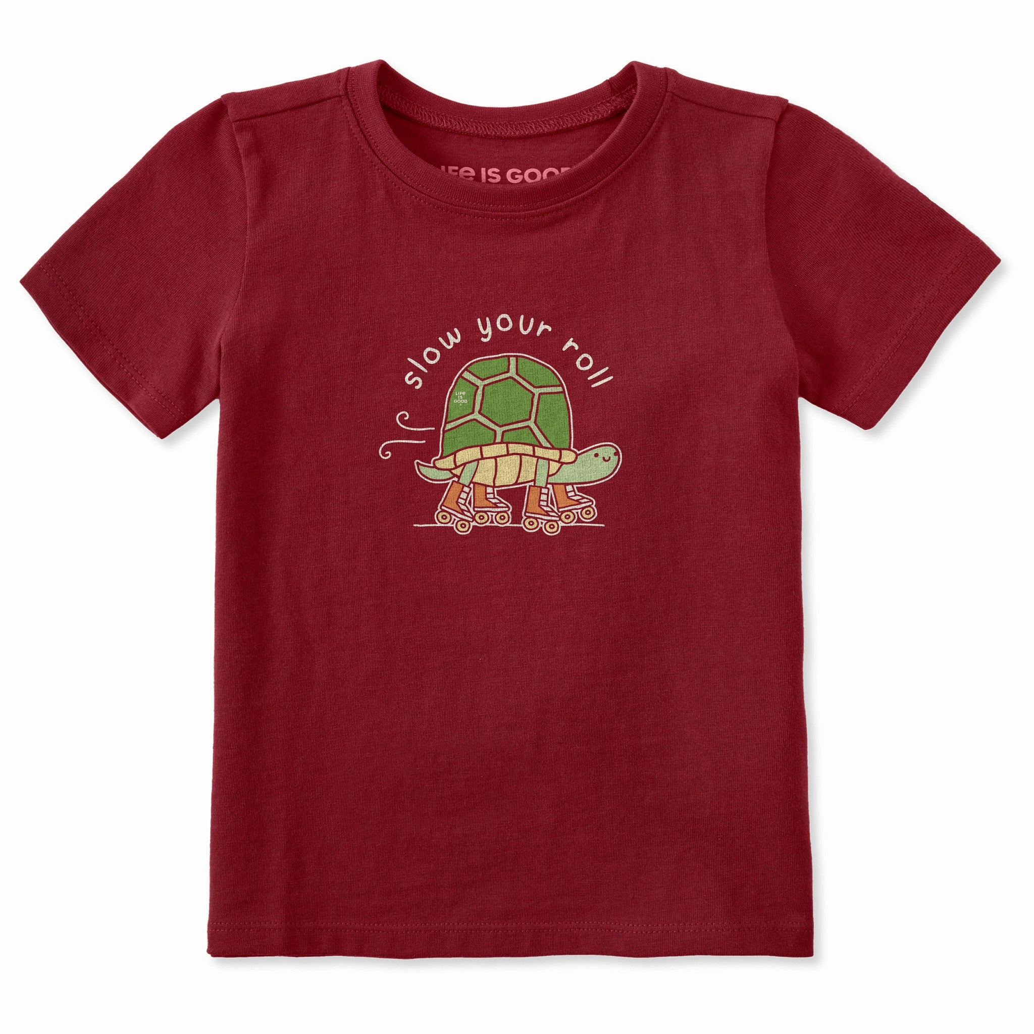 Versatile Layering Piece Toddler Slow Your Roll Turtle Short Sleeve Crusher Tee