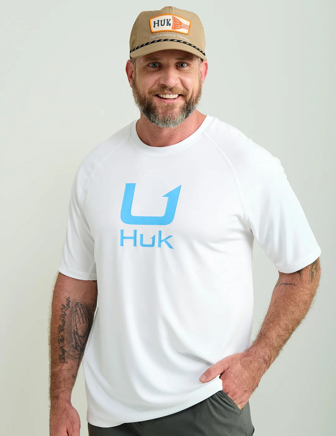 Huk Icon Short Sleeve Performance Crew Moisture Control Fabric