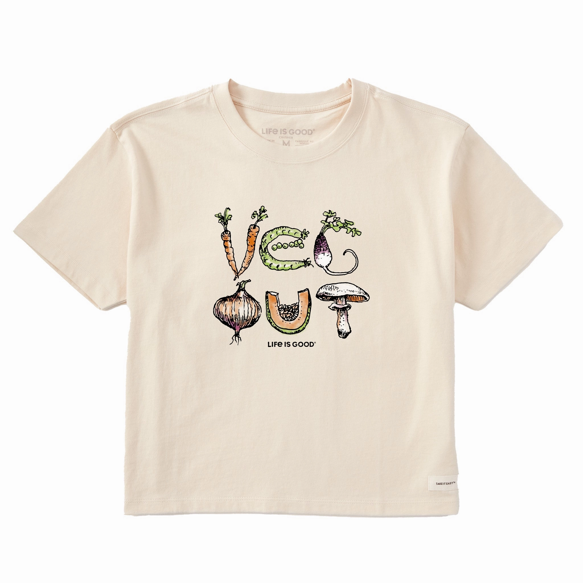 Formal Style Women's Veg Out Veggies Short Sleeve Crusher Boxy Tee