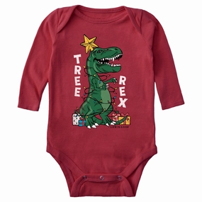 Ethically Sourced Cotton Outdoor Fashion Infant Tree Rex Long Sleeve Crusher Baby Bodysuit