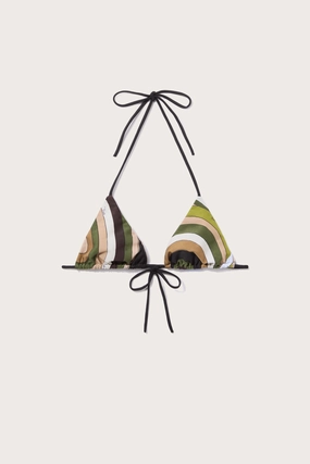 Fade Resistant Fabric Iride Print Adjustable Bikini Bra