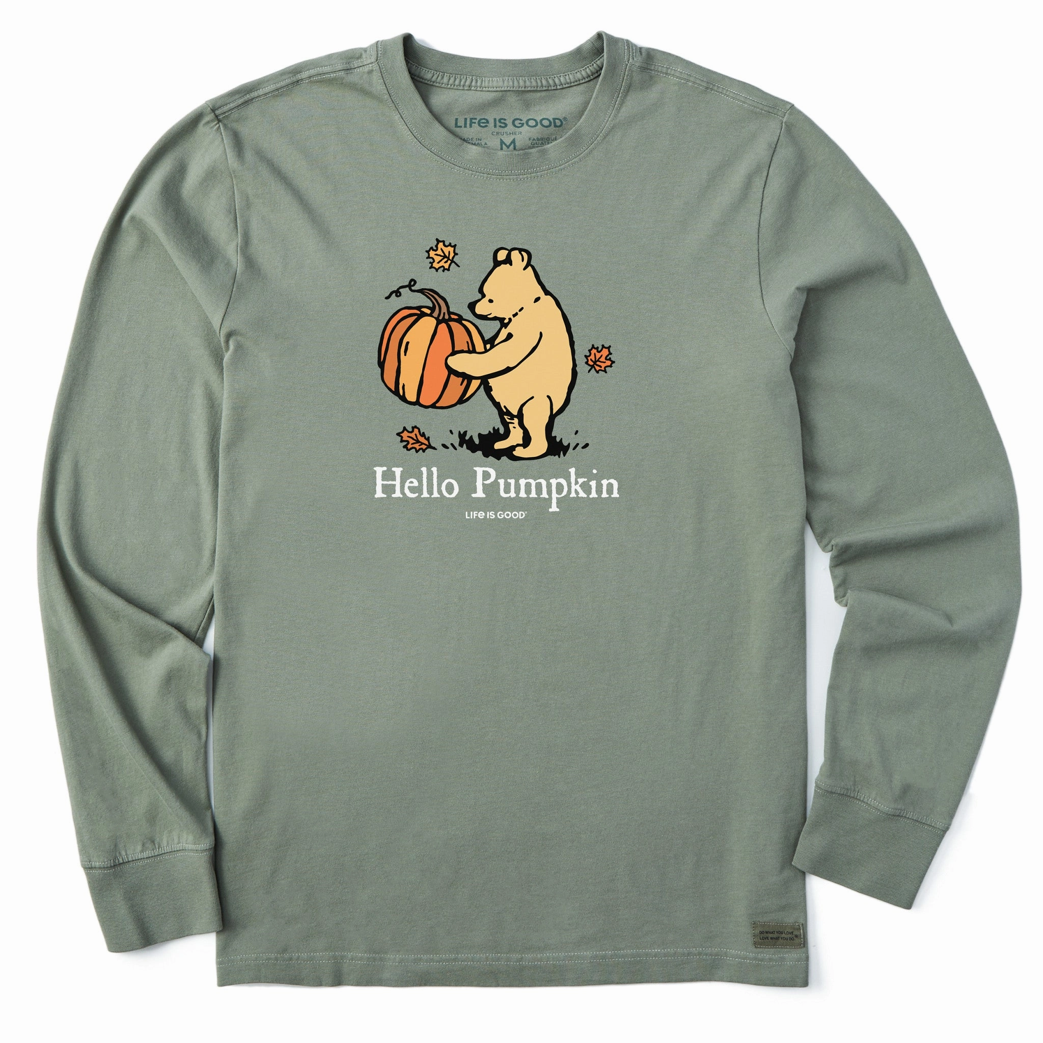 Men's Winnie Hello Pumpkin Long Sleeve Crusher Tee Geometric precision