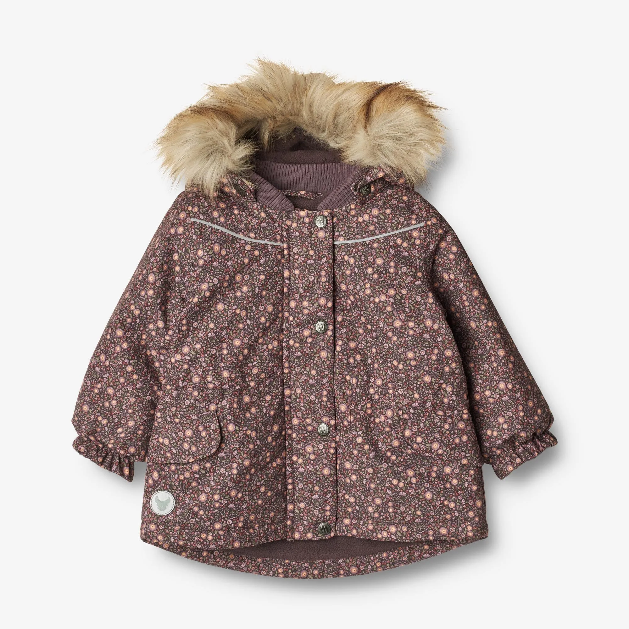 Jacket Mathilde Tech | Baby - eggplant buttercups Autumn Wear