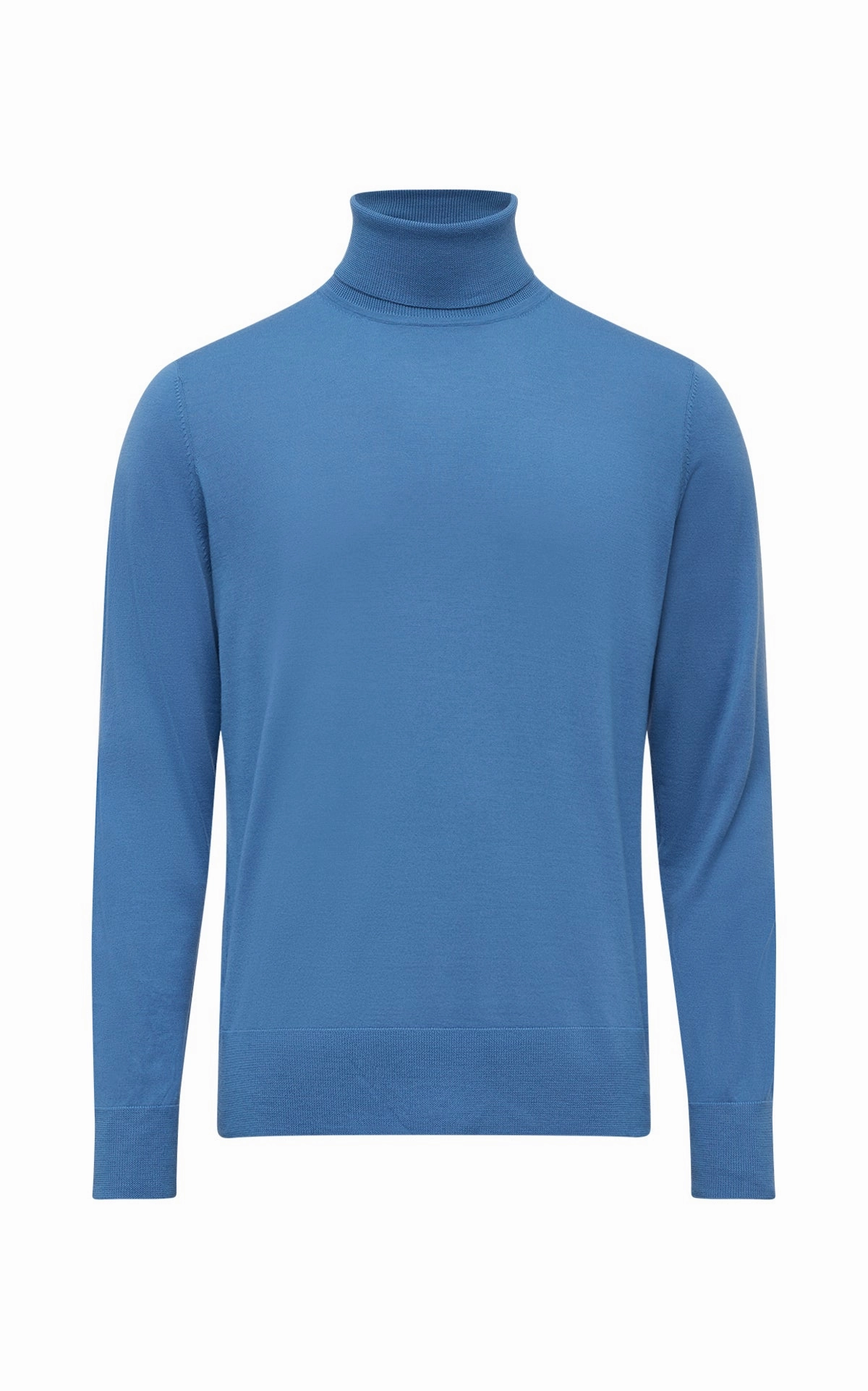 Jermaine Knit Turtleneck in Sky Merino Wool Breathable fabric