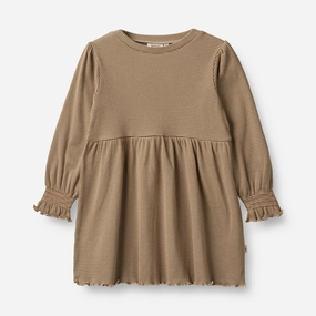 Jersey Dress Eliane - beige rib stripe Cut-Out-Detail