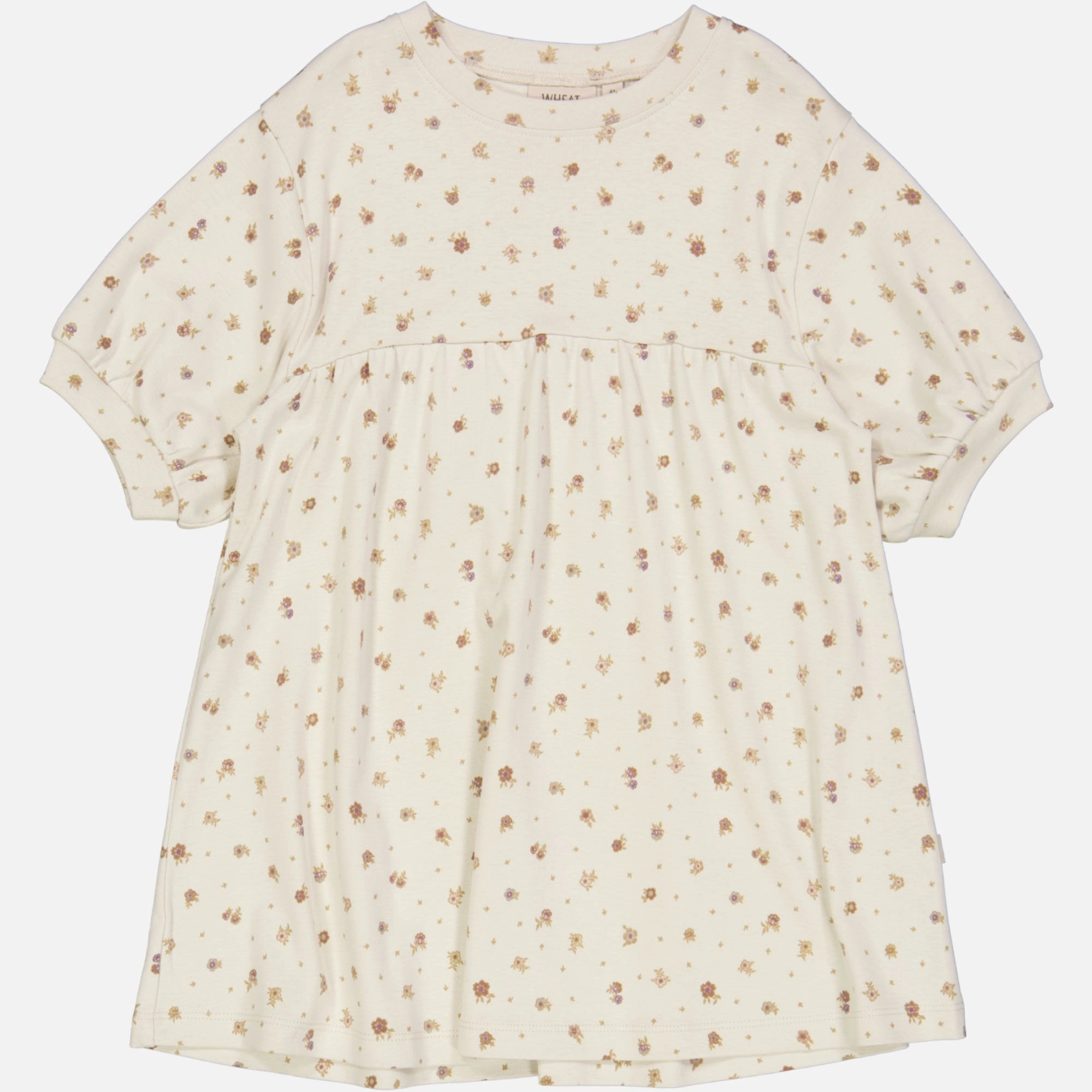 ruffle trim Jersey Dress Ella - chalk flowers