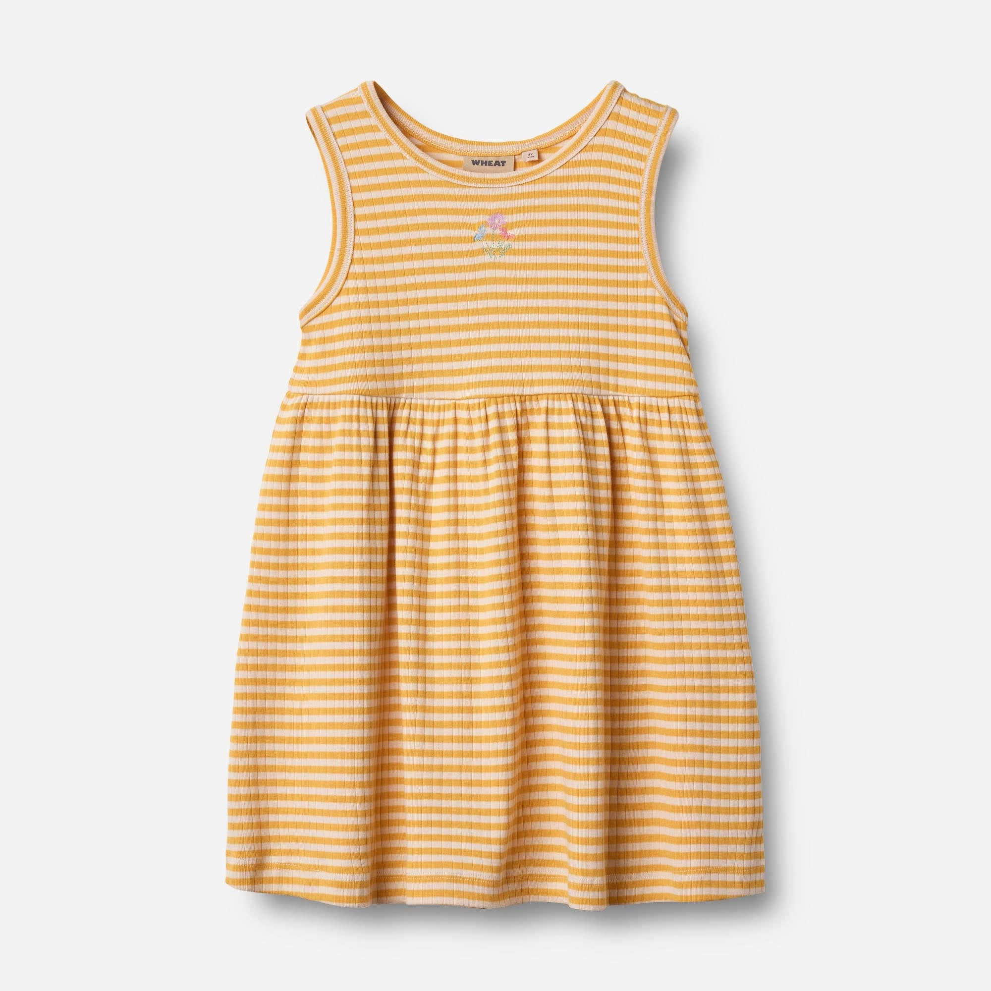 Trendy Tailoring Soft Profile Jersey Dress Embroidery Martha - yellow rib stripe