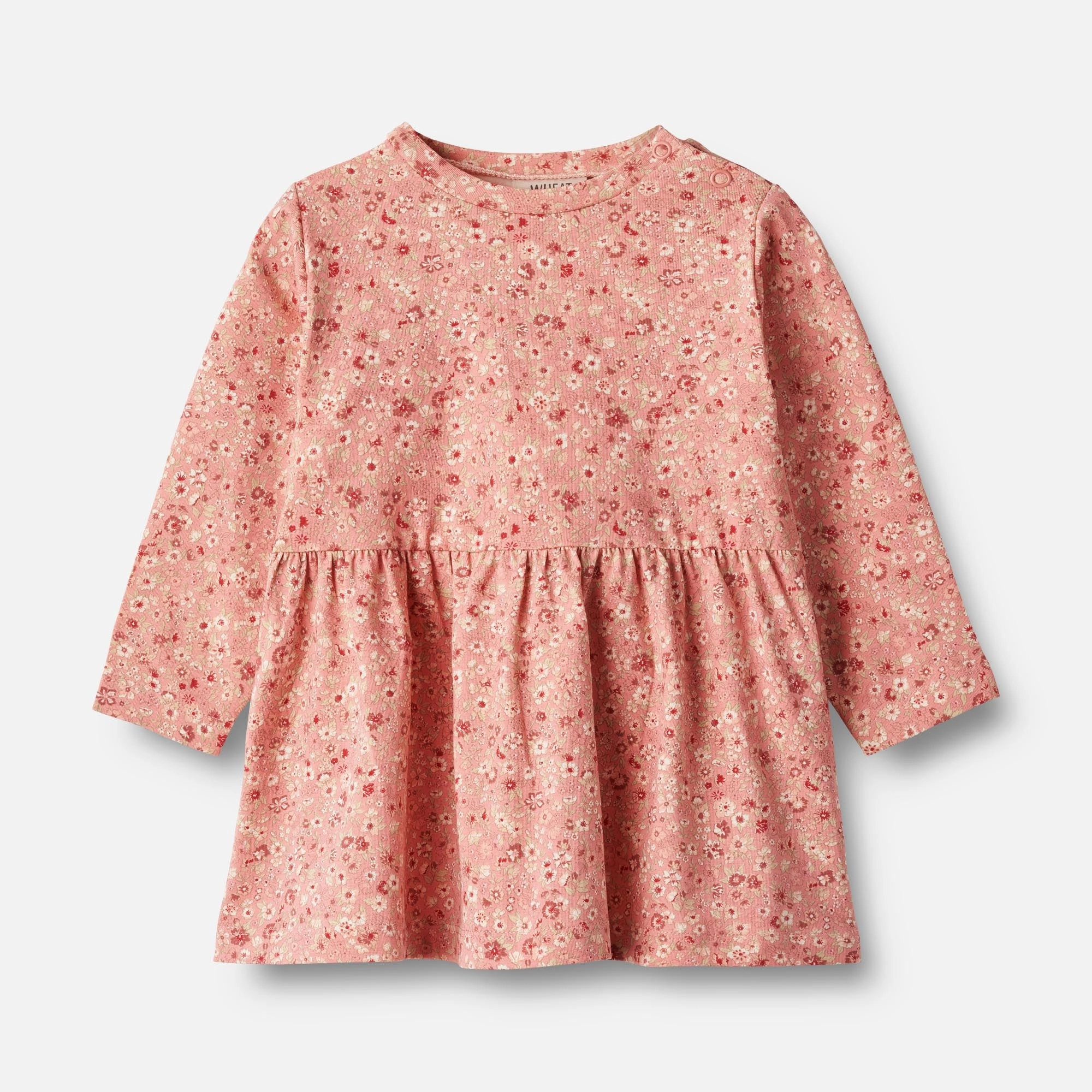 Jersey Dress L/S Sessa - rosette flowers Mixed Fabric