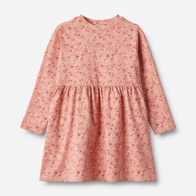 Visual Balance Jersey Dress L/S Sessa - rosette flowers