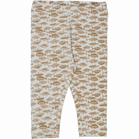 Jersey Leggings - dusty dove fish Durable Stitch Slim Stretch
