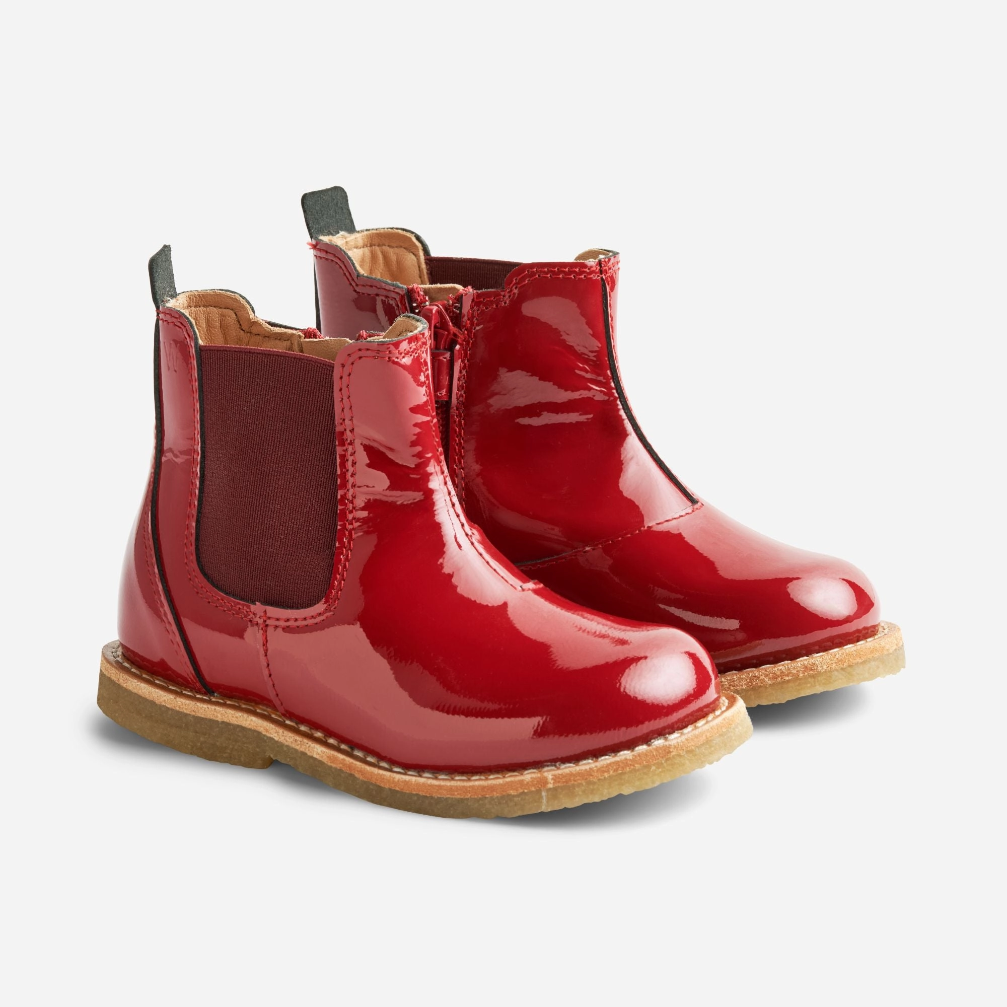 Keelan Chelsea Patent - red Fast Step Durable Sole