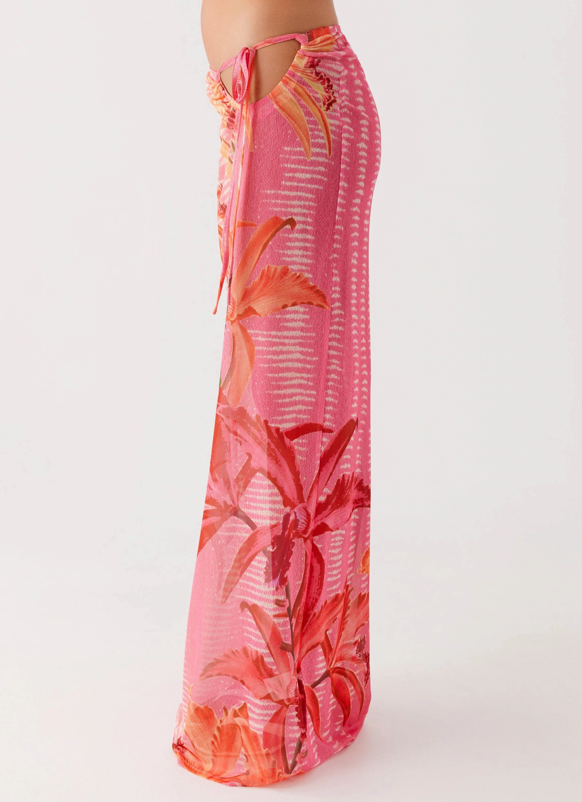 Comfort Innovation Jovani Maxi Skirt - Tropical Pink Print