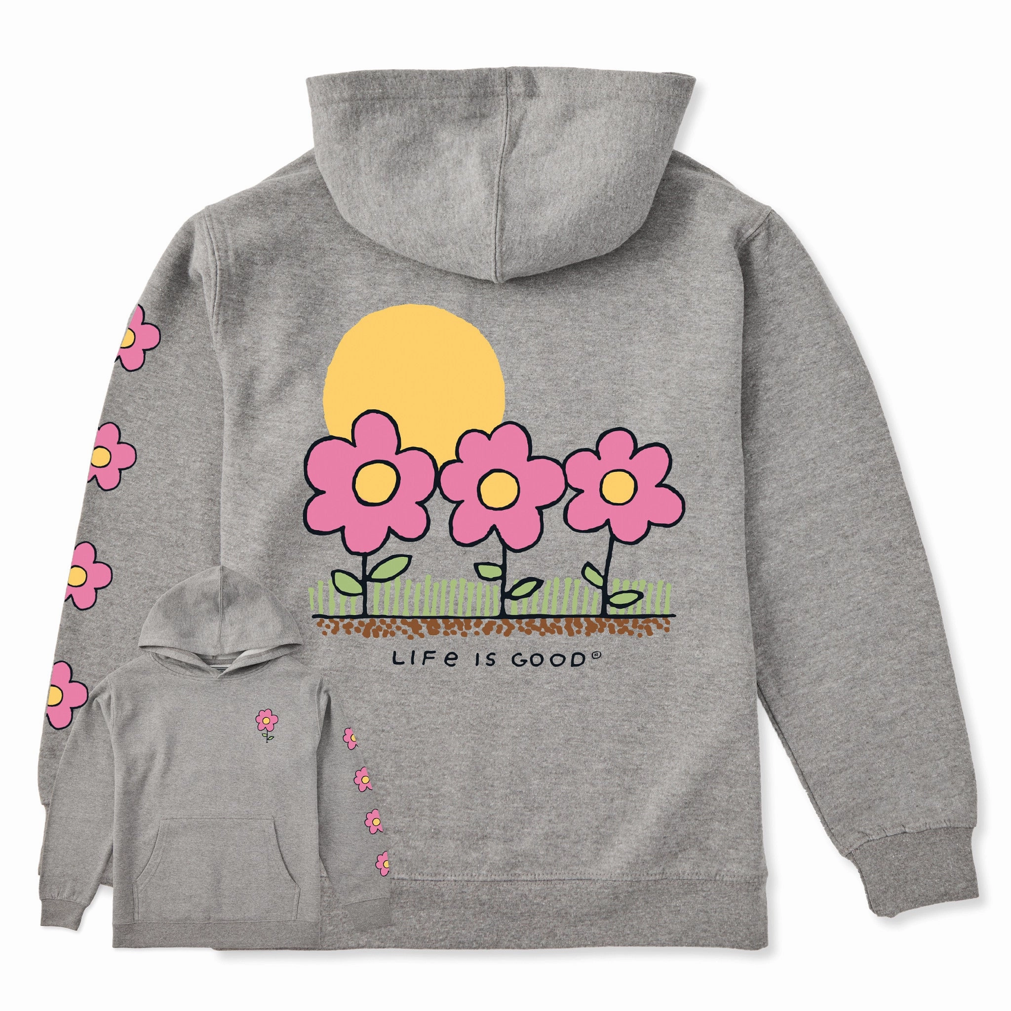 Relaxed Flex Kids 3 Flowers Every Wear Hoodie Sweatshirt