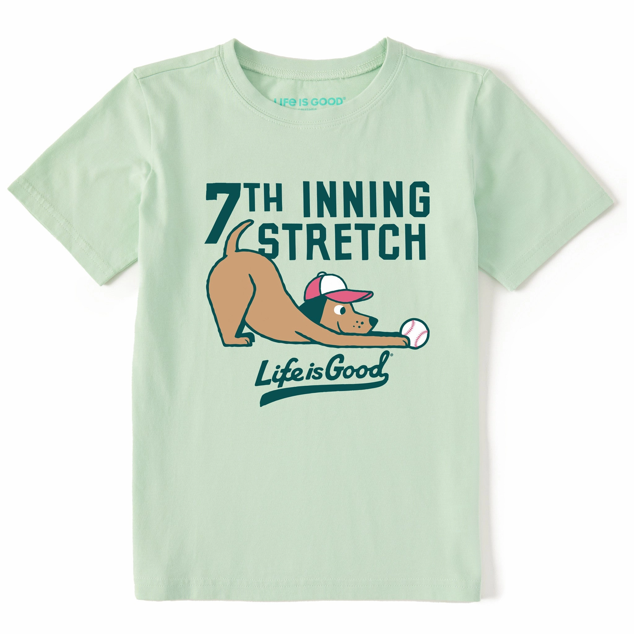 Kids 7th Inning Stretch Short Sleeve Crusher Tee Evergreen