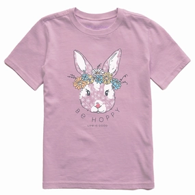 Kids Be Hoppy Flower Crown Short Sleeve Crusher Tee Modern Comfort Style Effortless Wear Fit